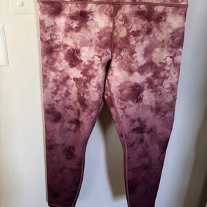 Athleta Elation 7/8 Leggings Pink Ombre Tie-Dye